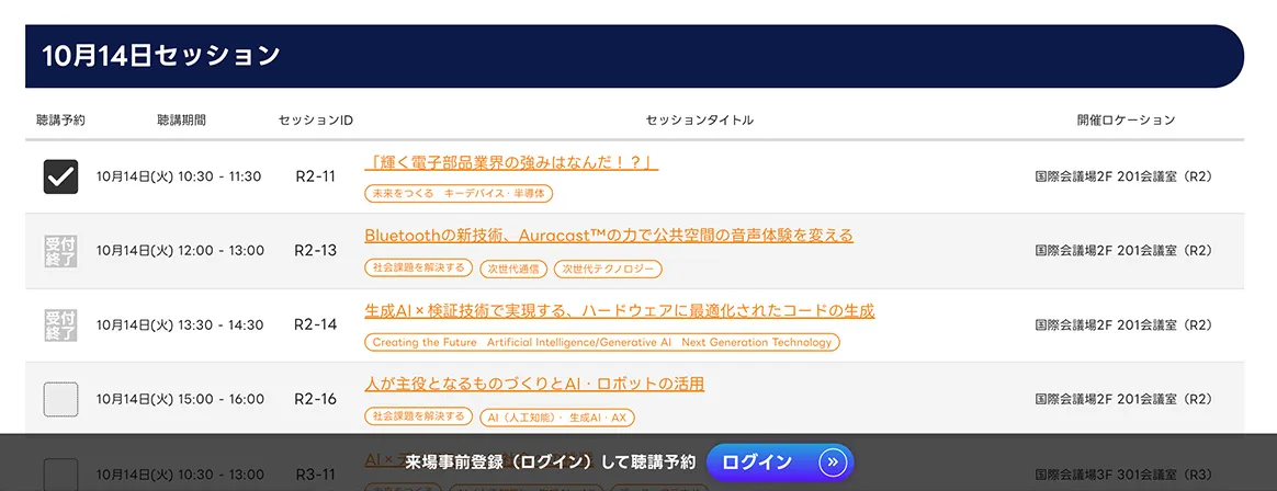 全セッションリストイメージ
