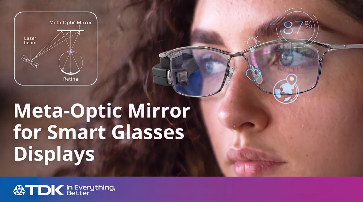 Meta-Optic Mirror for Smart Glasses Displays
